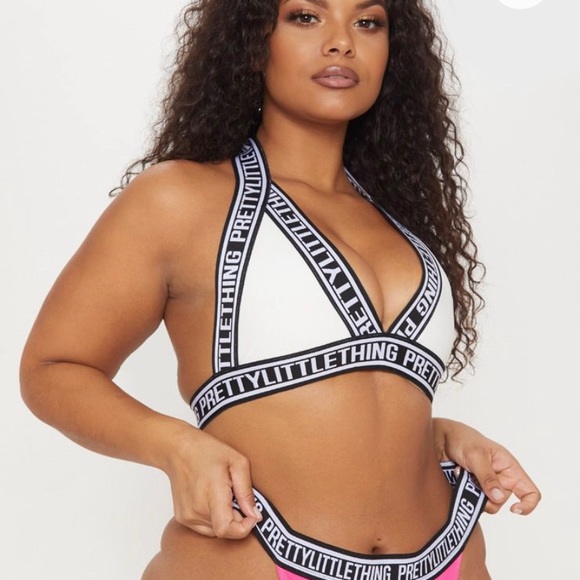 PrettyLittleThing Other - PLT Plus White Strap Bikini Top